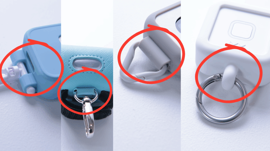 子供用GPSのケースの接続部分